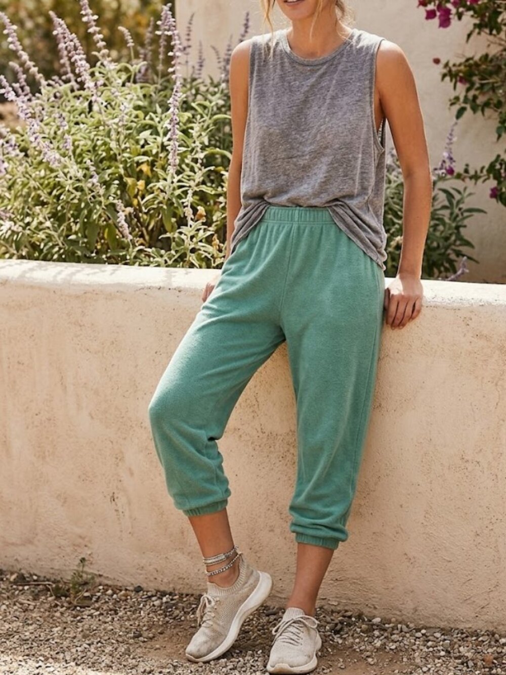 Free People Teal Green Jogger Sweatpants Size Small NWOT